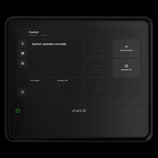 Ajax EN54 Fire Hub Jeweller schwarz – schwarz