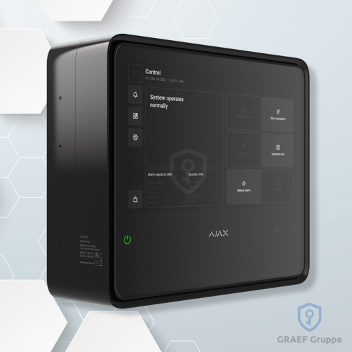 Ajax EN54 Fire Hub Jeweller schwarz – schwarz