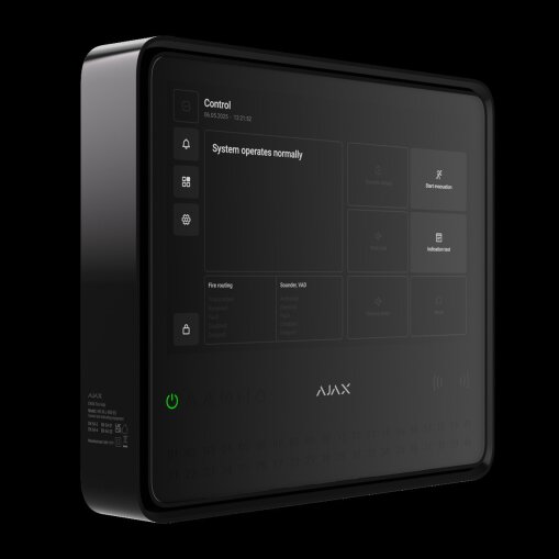 Ajax EN54 Fire Hub Jeweller schwarz – schwarz